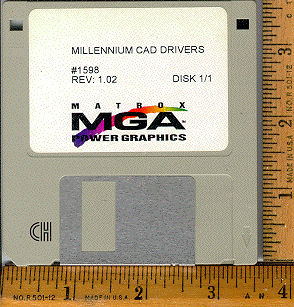 Millennium CAD Drivers Disk Picture