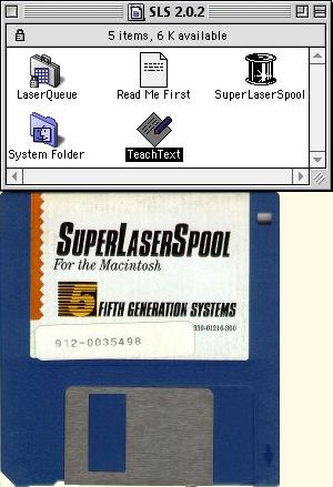 SuperLaserSpool 2.0.2 (First diskette of two identical diskettes)